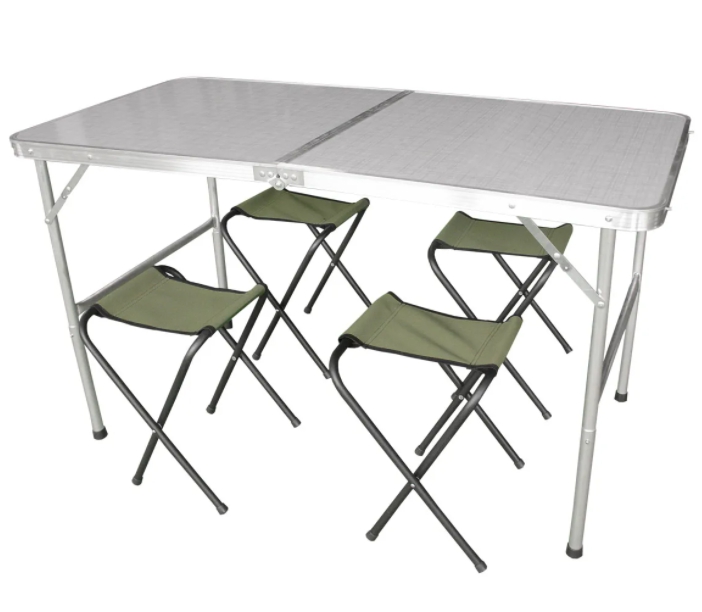 Набор Picnic Table Set, стол и стулья, 120*60*70см, алюминий